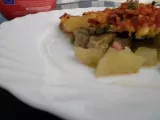 Ricetta Sformato di patate piselli e carciofi con mortadella in crosta