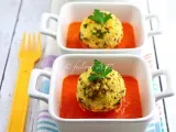 Crocchette di miglio con salsa di peperoni