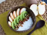 Ricetta Yogurt al cocco, mela, kiwi e nocciole - merenda sana ed equilibrata
