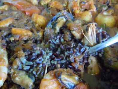 Ricetta Pilaf di riso venere con frutti di mare