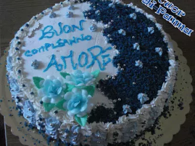 Ricetta Il compleanno del mio amore con la torta sfogliata mare azzurro..