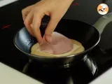 Tappa 3 - Pancake salati con prosciutto cotto e formaggio