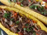 Tappa 8 - Platani ripieni con carne sfilacciata, la ricetta colombiana spiegata passo a passo