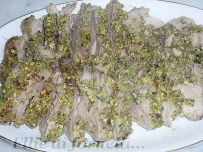 Filetto di maiale in crosta di pistacchi