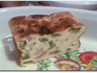 Cake salato con zucchina e pancetta (frittata al forno a mo' di parallelepipedo)