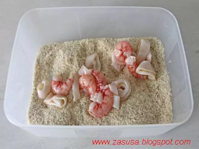 Calamari e gamberetti gratinati al forno - foto 5