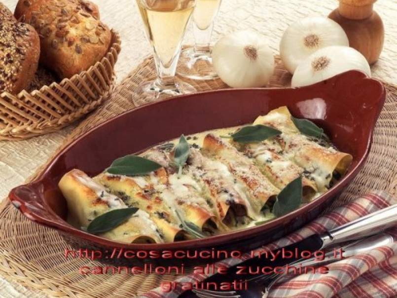 Cannelloni alle zucchine gratinati - ricetta passo passo