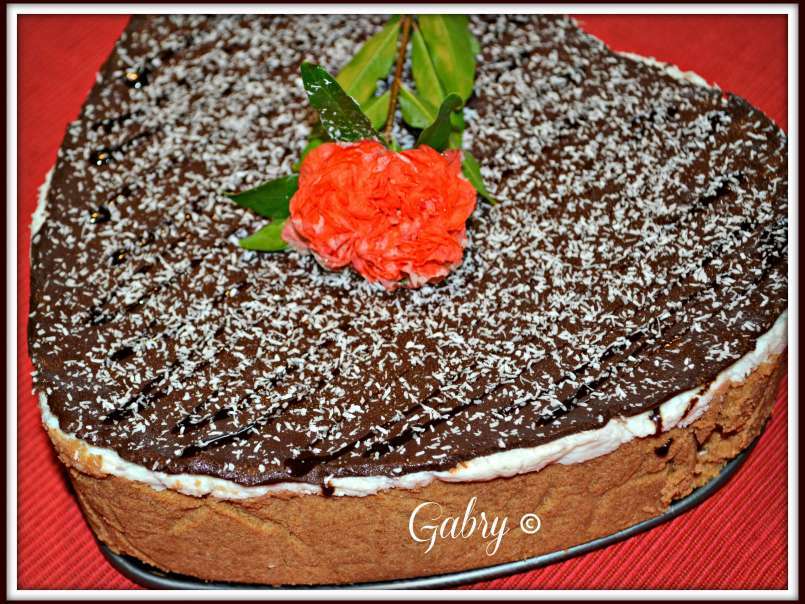 Cheesecake Bounty con cuore di cioccolato fondente - foto 8
