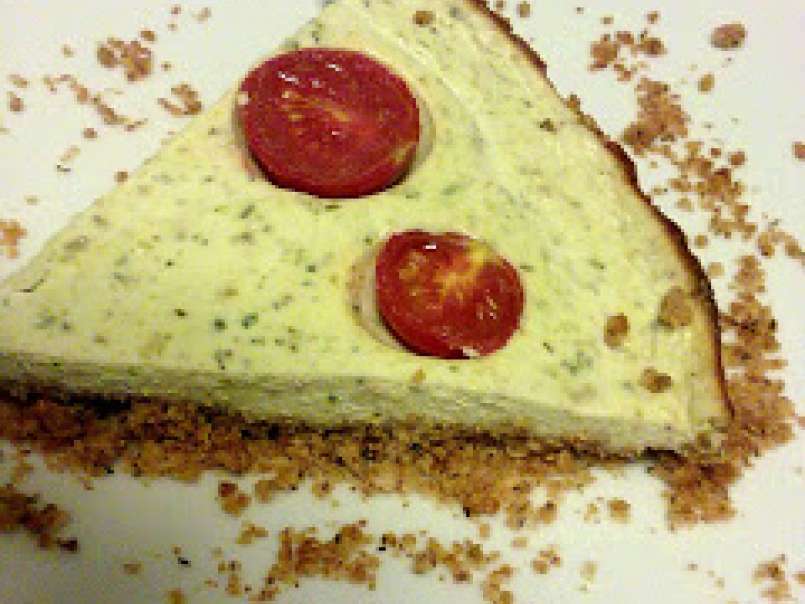 Cheesecake salata con ricotta di pecora, basilico e pomodorini - foto 2