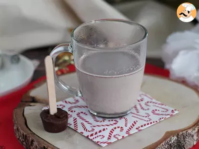 Cioccolata calda su stecco: cioccolato fondente + caramello - foto 3