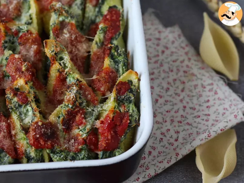 Conchiglioni ripieni ricotta e spinaci: un irresistibile piatto al forno vegetariano - foto 4