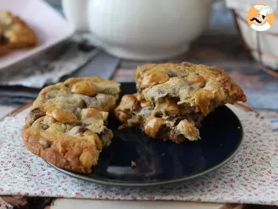 Cookies giganti con cioccolato, nocciole e pralinato - foto 5