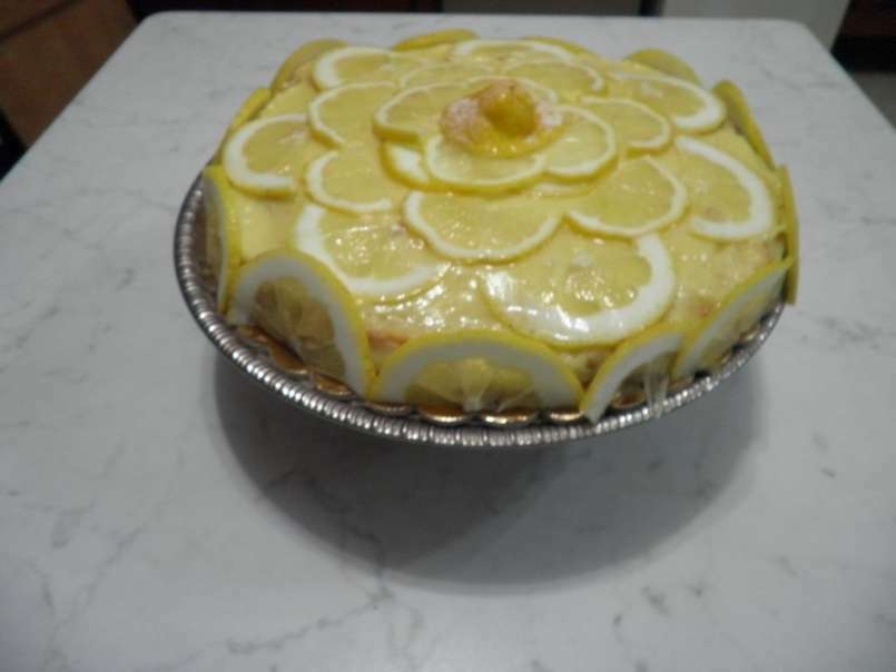 Crostata al limone con pasta frolla e pan di spagna - foto 4