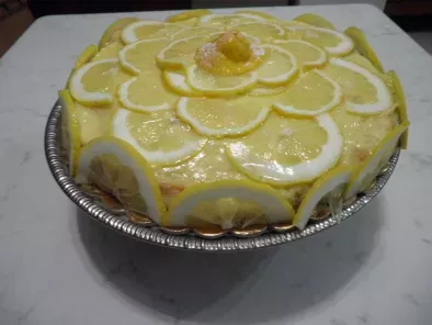 Crostata al limone con pasta frolla e pan di spagna - foto 3