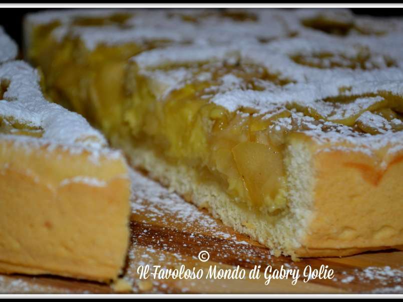 Crostata con crema pasticcera, mele e pinoli - foto 9