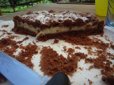 Crostata friabile al cacao con crema di pere