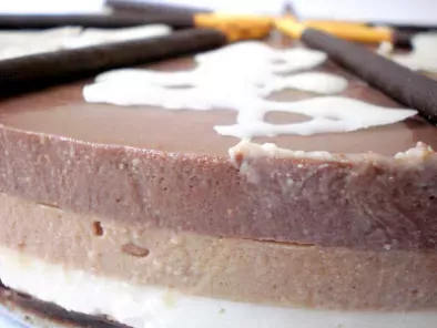 E dopo gli auguri la torta...cheesecake triplo cioccolato - foto 3
