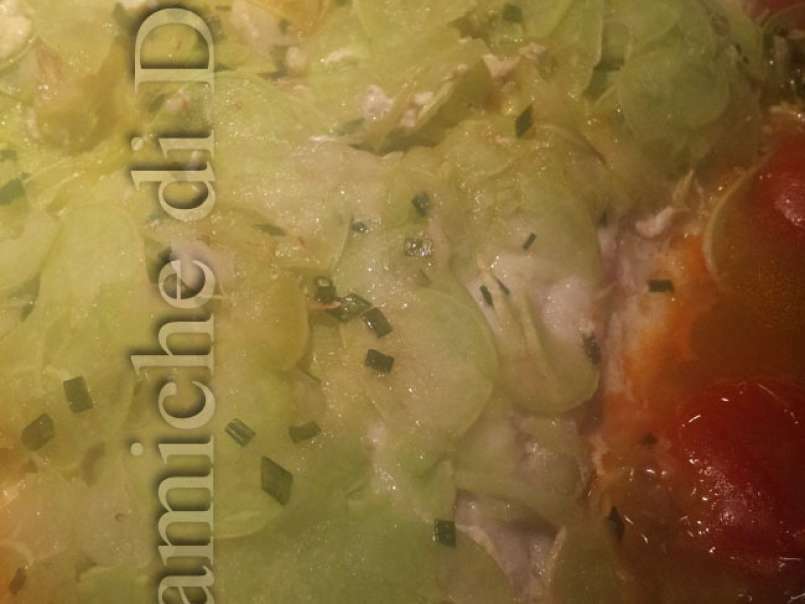 Filetti di cernia in crosta di zucchine e pomodorini pachino - foto 3