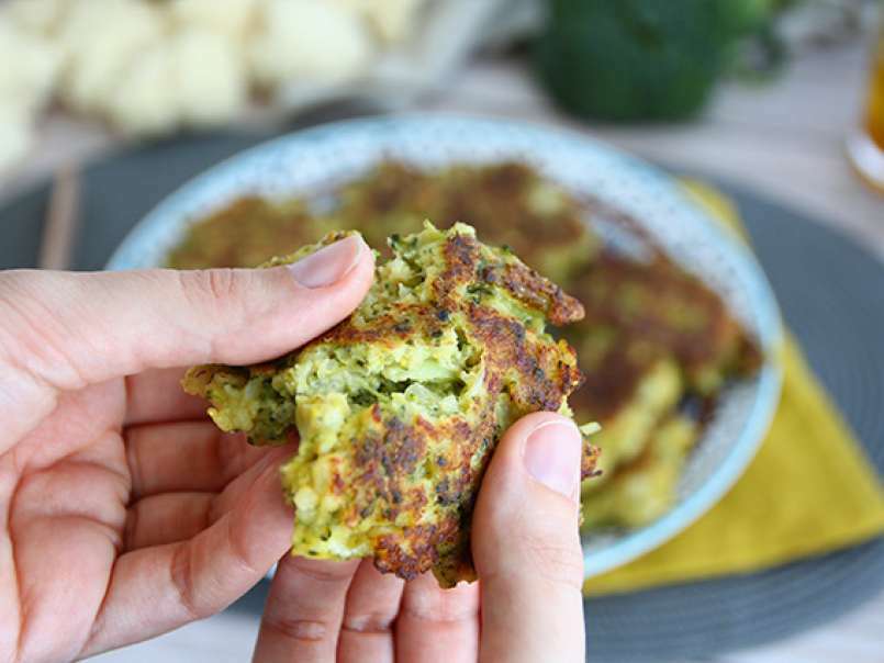 Frittelle di cavolfiore e broccoli aromatizzate al curry - foto 3