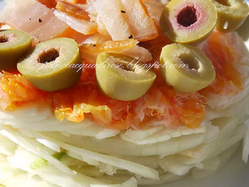 Insalata di finocchi, arance e pesce spada affumicato - foto 2