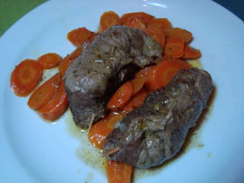 Involtini di carne con carote