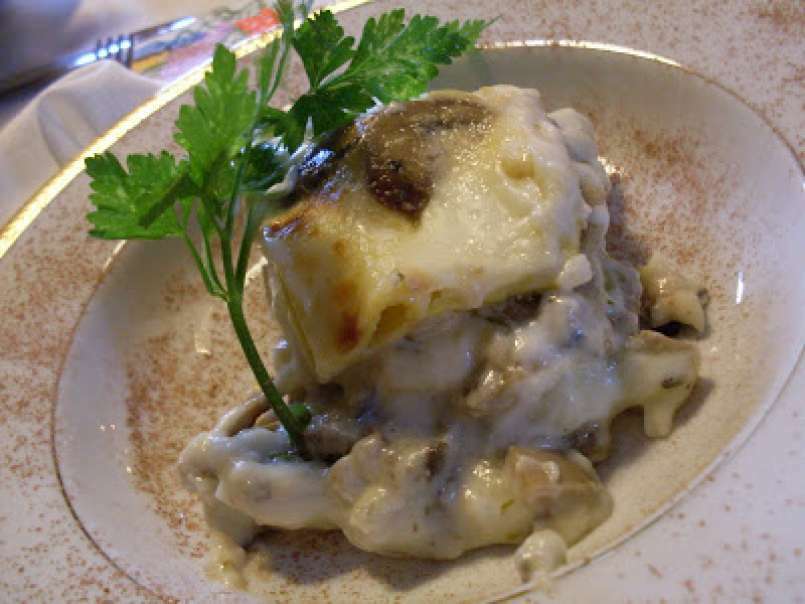 Lasagna golosissima ai Funghi con Taleggio e Patate. - foto 3