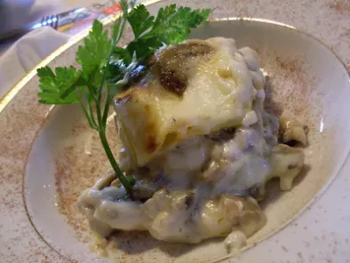 Lasagna golosissima ai Funghi con Taleggio e Patate. - foto 3