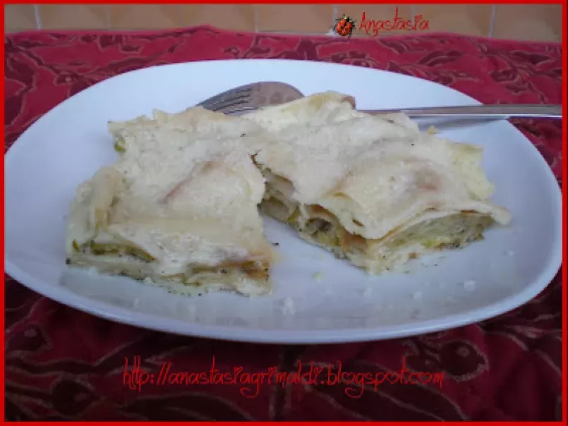 Lasagnette di pane carasau con zucchine e pancetta - foto 3