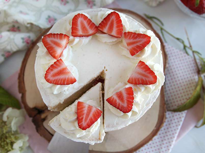 Layer cake alle fragole con crema al mascarpone - foto 3