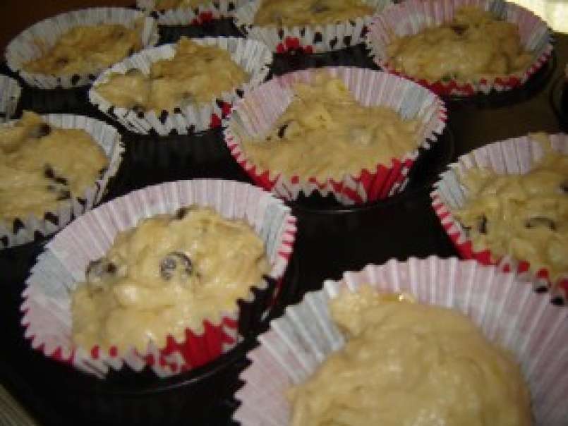 Muffin al cocco, cioccolato e banana - foto 2