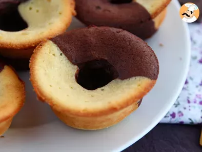 Muffin bicolore con cuore fondente al cioccolato - foto 2