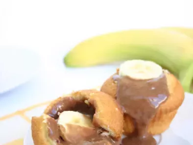 Muffin con crema di banana e nutella