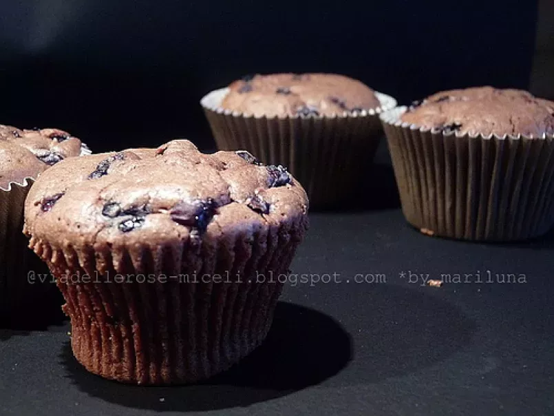 Muffins al cioccolato e mirtilli - foto 4