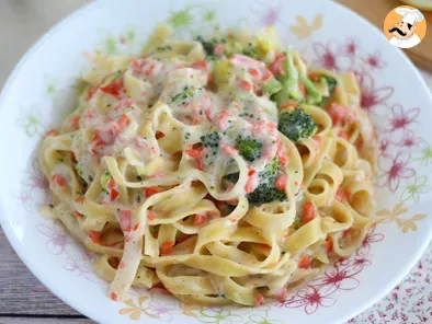 One pot pasta - Tagliatelle Broccoli e salmone - foto 2