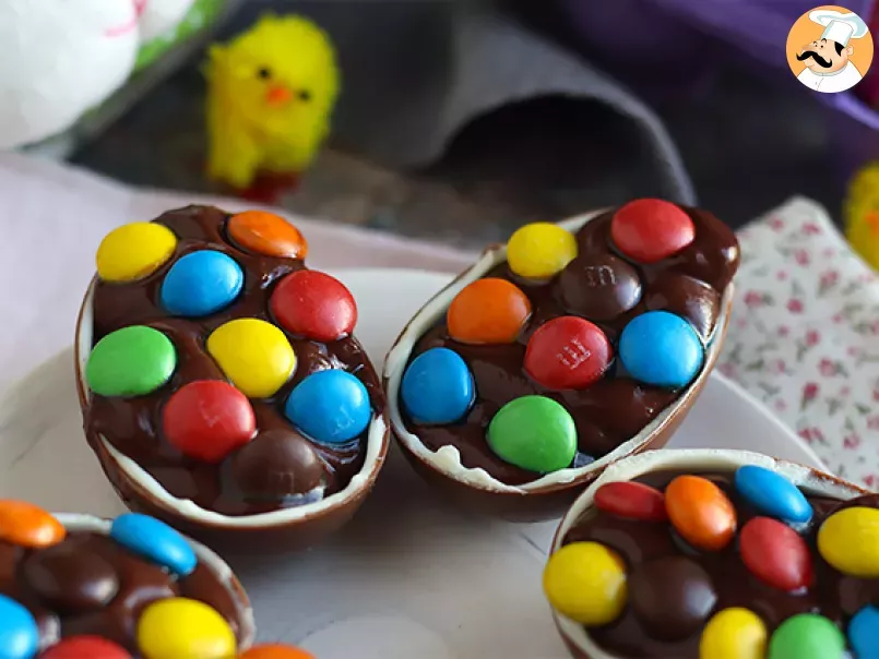 Ovetti di Pasqua ripieni con crema al cioccolato e m&m's - foto 4