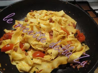 Pappardelle con sugo di Salsiccia Piccante e Pomodori Ciliegino - foto 3