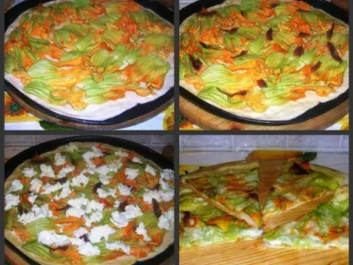 Pizza ai fiori di zucca, mozzarella e alici - foto 2