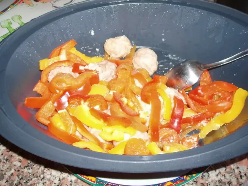 Polpettine con peperoni, riso e salsa curry TM31/TM21 - foto 2