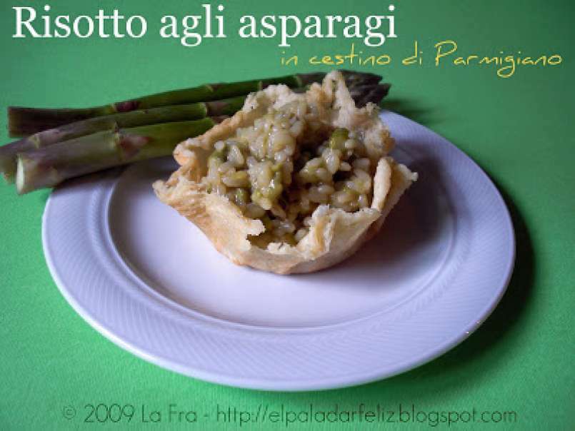 Risotto agli asparagi in cestino di Parmigiano - foto 2