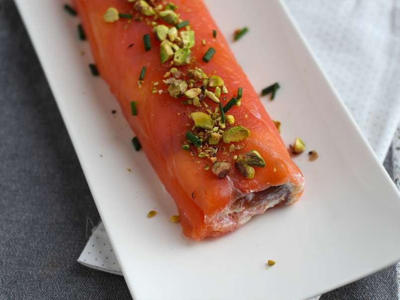 Rotolo di salmone con ricotta e pistacchi - foto 4