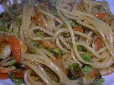 Spaghetti ai gamberetti in salsa di soia - foto 3