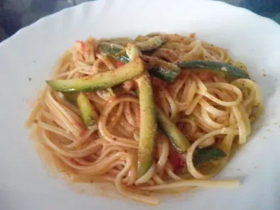 Spaghetti con zucchine Bottarga di Tonno e zenzero - foto 4