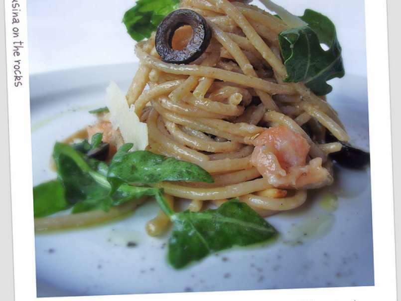 Spaghetti freddi integrali al salmone affumicato - foto 2