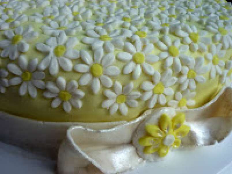 Torta al limone decorata, ricetta e immagini - foto 2