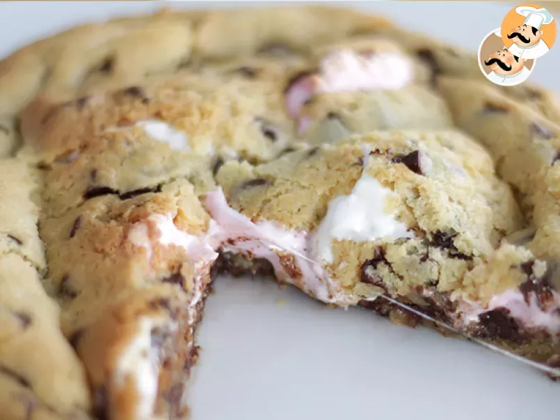 Torta cookie con cioccolato e marshmallows - foto 3