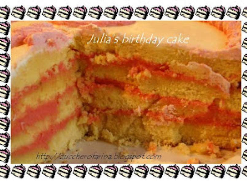 Torta di compleanno ai marshmallow bianchi e panna rosa + vincitore giochino - foto 2