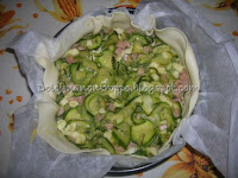 Torta salata con zucchine e prosciutto cotto - foto 4