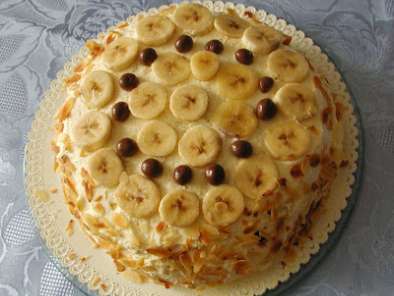 Torta soffice con crema e banane - foto 2