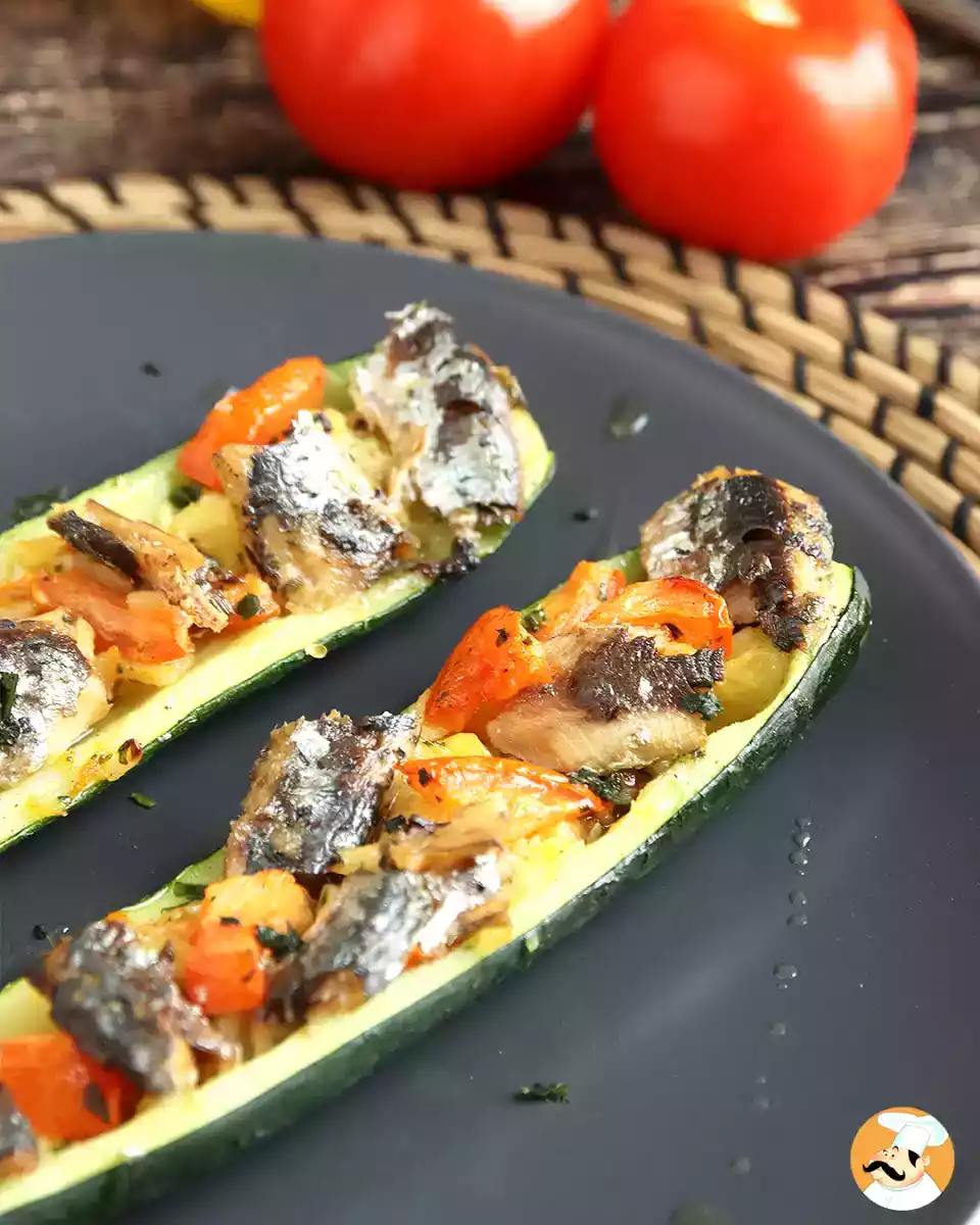 Ricette dietetiche - Zucchine ripiene con acciughe