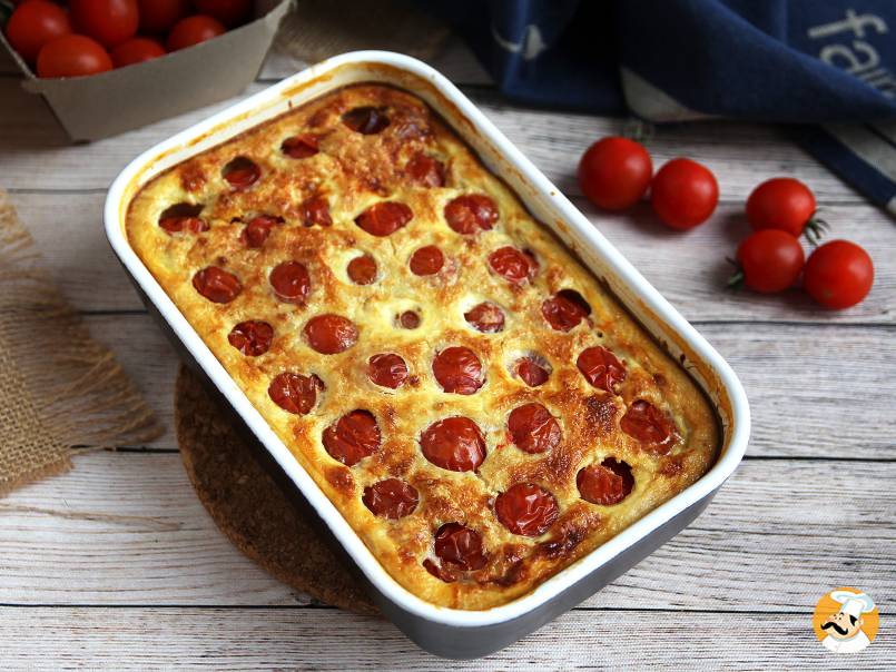 Clafoutis con tonno il e pomodorini